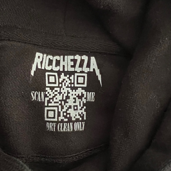 NWOT Ricchezza Chezza World Champs Black Pullover Hoodie Men's Small - Picture 5 of 8